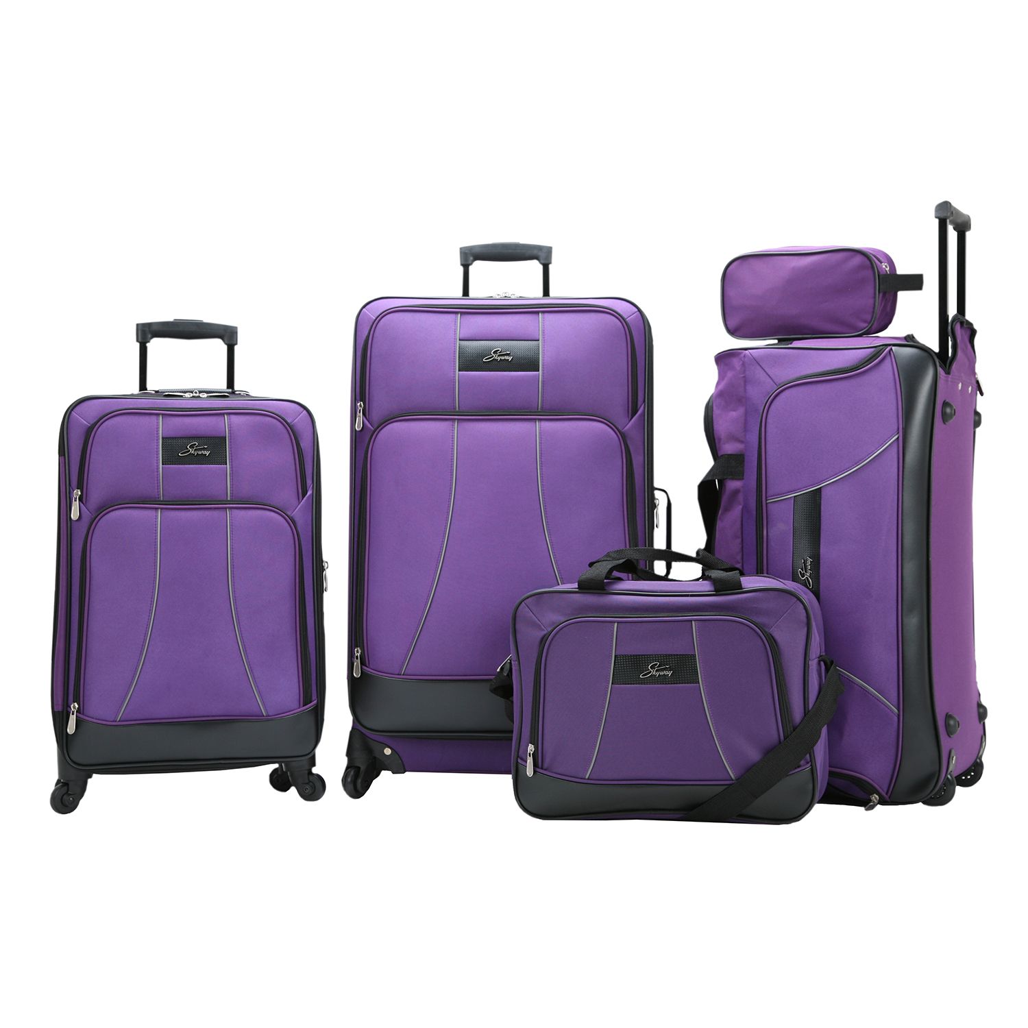 skyline luggage purple