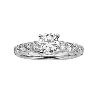 The Regal Collection Round-Cut IGL Certified Colorless Diamond Engagement Ring in 18k White Gold (1 3/4 ct T.W.)