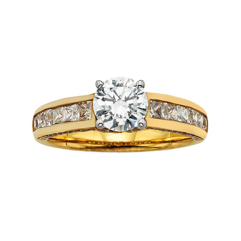 Round-Cut IGL Certified Diamond Engagement Ring in 14k Gold (2 ct. T.W.), W