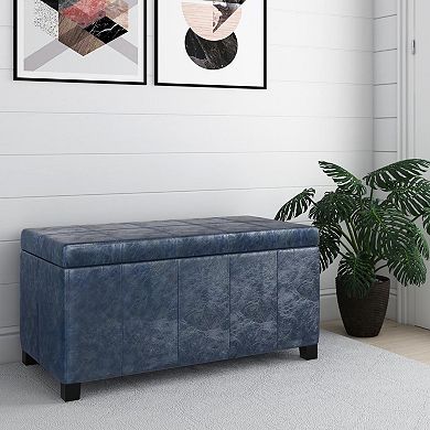 Simpli Home Dover Storage Ottoman Bench