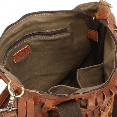 AmeriLeather Oida Twist Leather Convertible Shoulder Bag