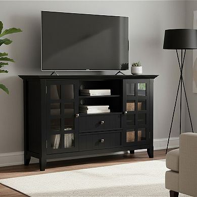 Simpli Home Acadian Brown TV Stand