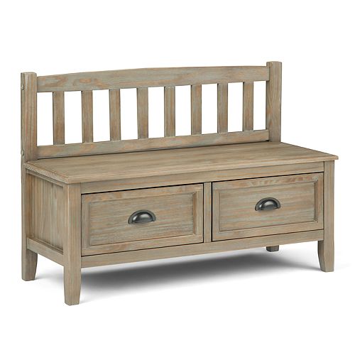 Simpli Home Burlington Entryway Storage Bench