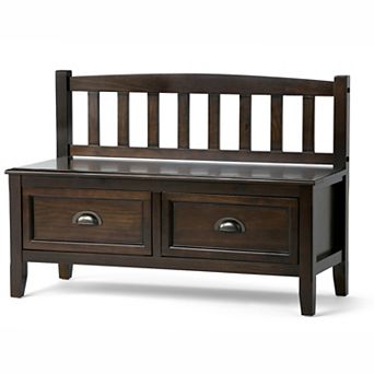 Simpli Home Burlington Entryway Storage Bench