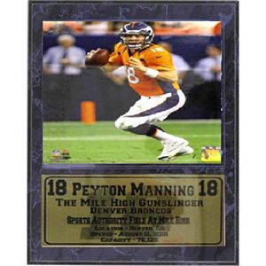 Denver Broncos Peyton Manning Stat Plaque