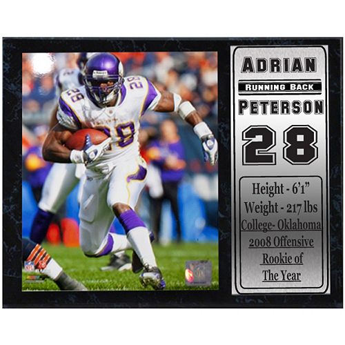 Minnesota Vikings Adrian Peterson Stat Plaque