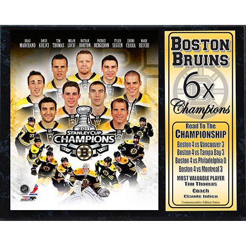 Boston Bruins Champions Stat Plaque