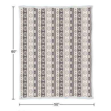 Stars Fleece and Sherpa Throw