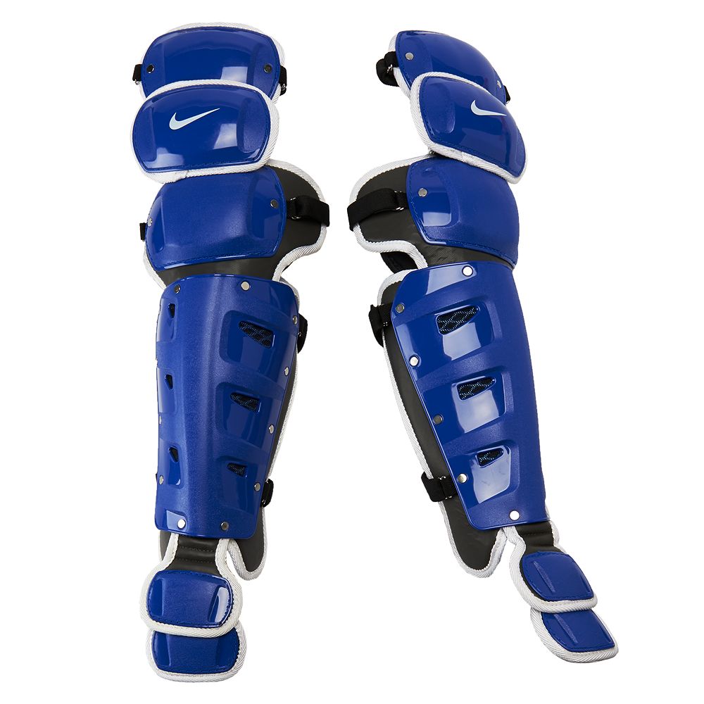 New Reebok VR6000 Pro Baseball Catchers Leg Guards Blue intermediate 15.5" shin 