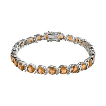 The Regal Collection Sterling Silver Citrine Bracelet