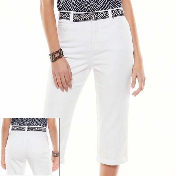 Gloria Vanderbilt Amanda Cuffed Denim Capris Women s