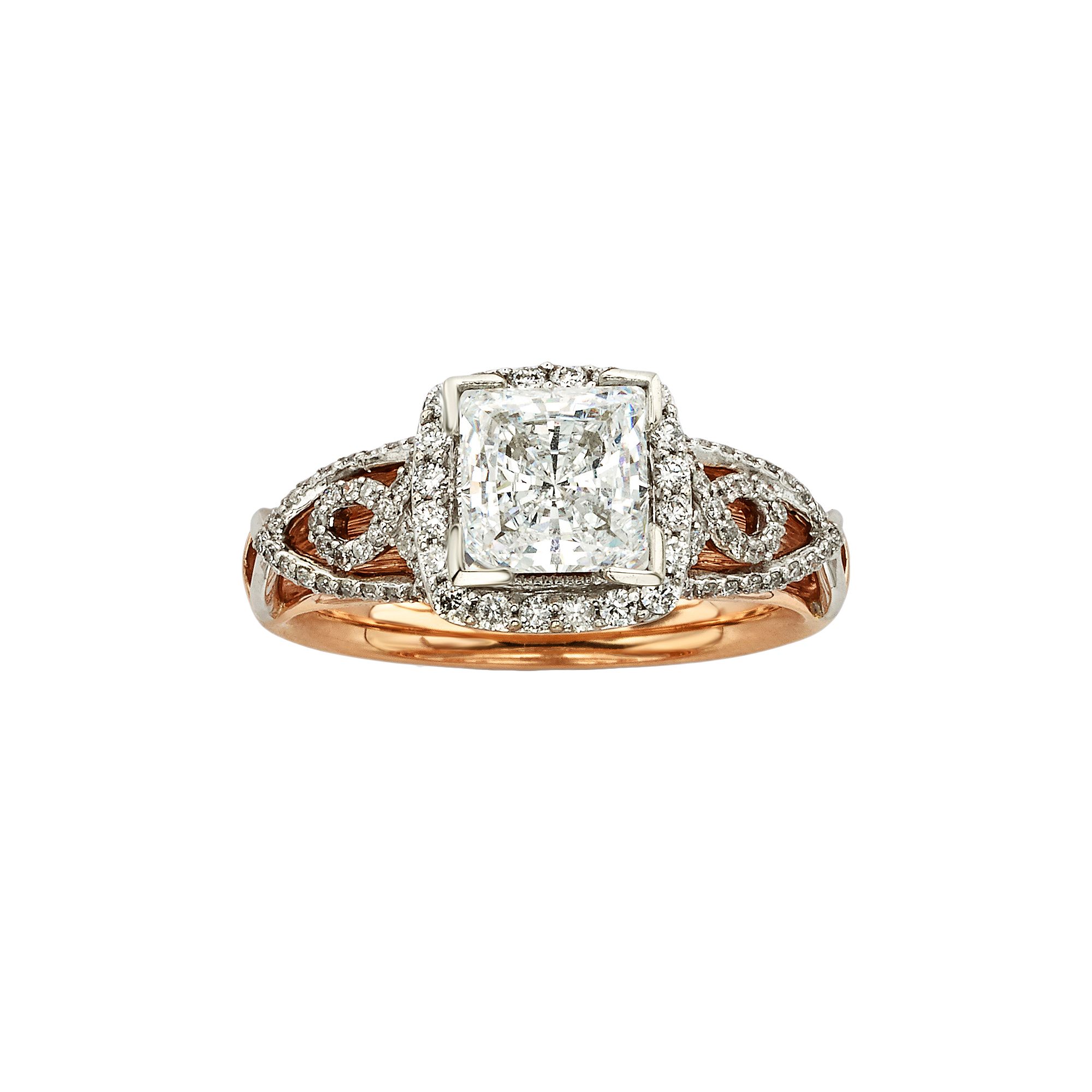 The Regal Collection Diamonds & Lace Princess-Cut IGL Certified Diamond Hal