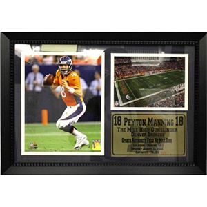 Denver Broncos Peyton Manning Photo Stat Frame