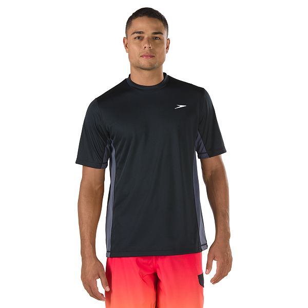 Speedo Mens UPF 50 Longview Short-Sleeve Rashguard Swim T-Shirt Speedo Mens UPF 50 Longview Short-Sleeve Rashguard Swim T-Shirt
