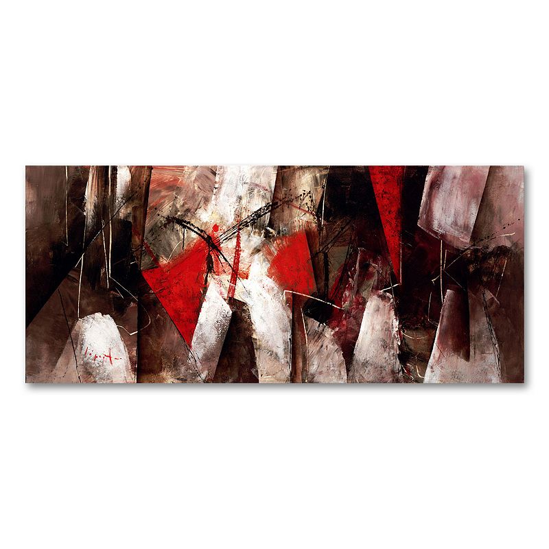 14 x 32 Abstract VII Canvas Wall Art by Lopez, White