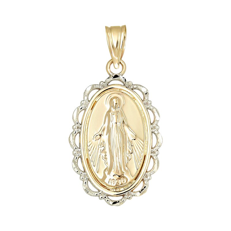 94783906 Everlasting Gold 10k Gold Two Tone Blessed Mary Ov sku 94783906