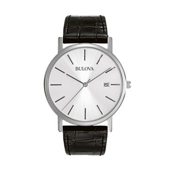 Bulova Men's Dress Leather Watch - 96B104