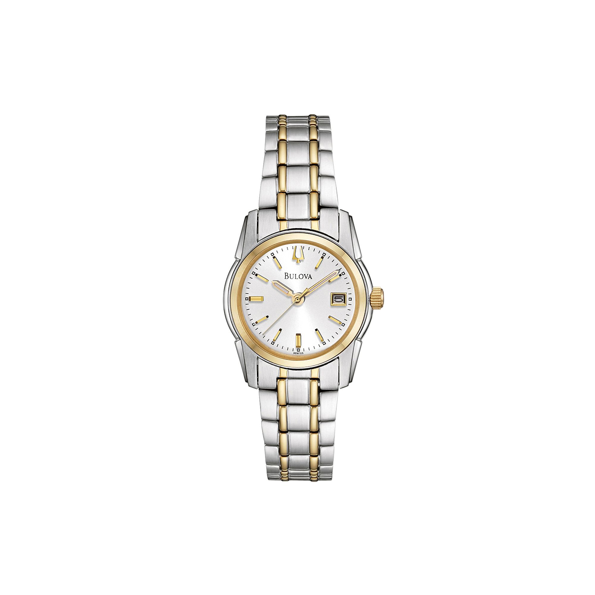 Bulova Womens Dress Two Tone Stainless Steel Watch - 98M105