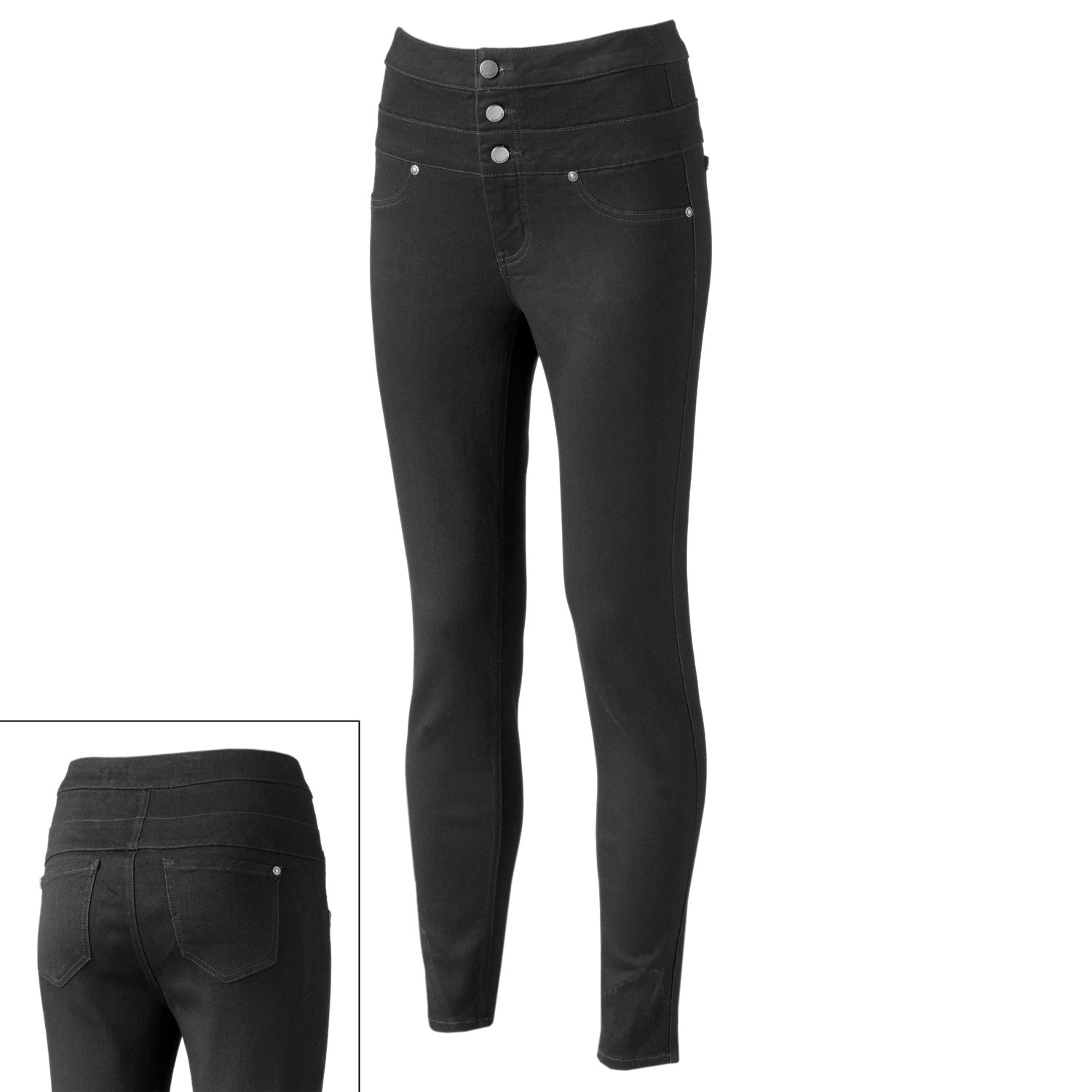 high waisted black jeans kohls