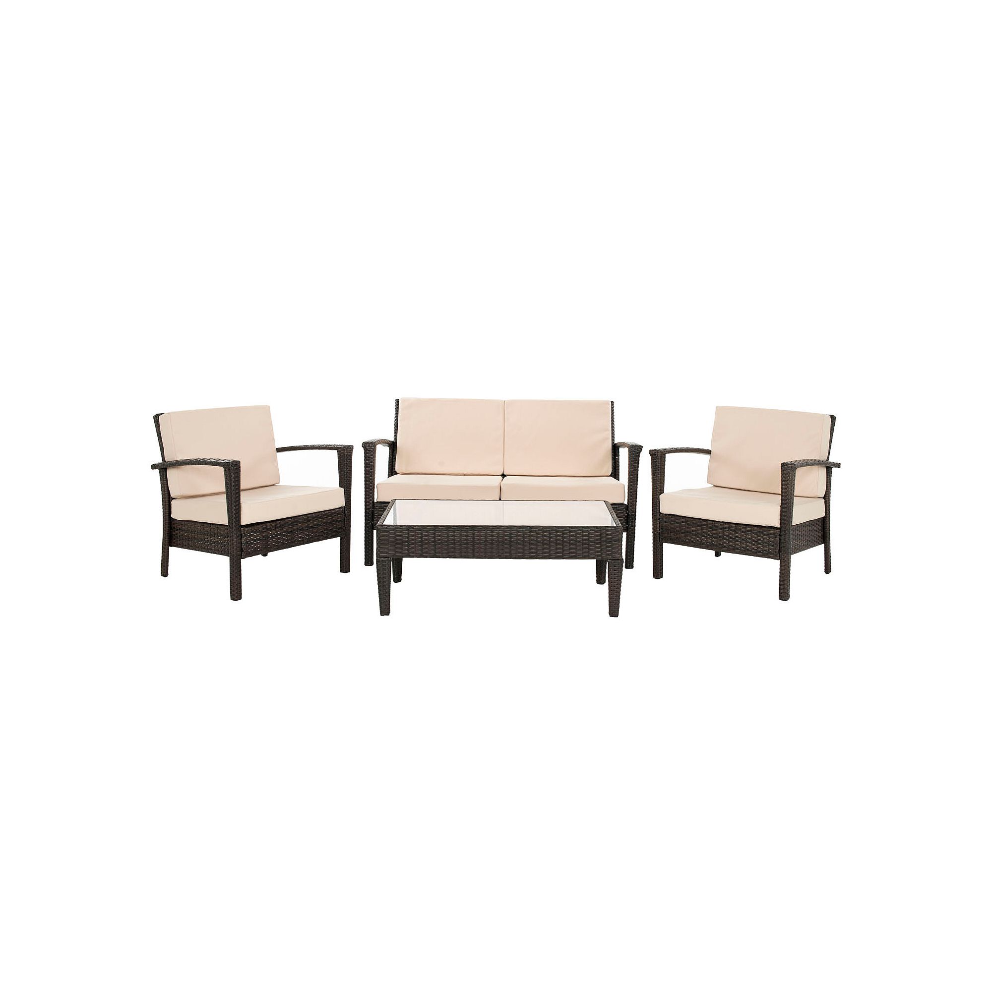 Safavieh Piscataway 12-pc. Wicker Patio Set, Brown Beige