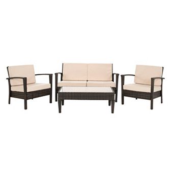 Safavieh Piscataway 12 pc Wicker Patio Set