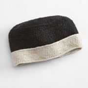 SIJJL Foldable Brim Crochet Wool Beanie