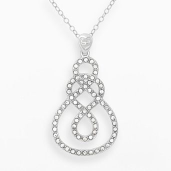 AMORE by SIMONE I. SMITH Platinum Over Silver Crystal Infinity Pendant