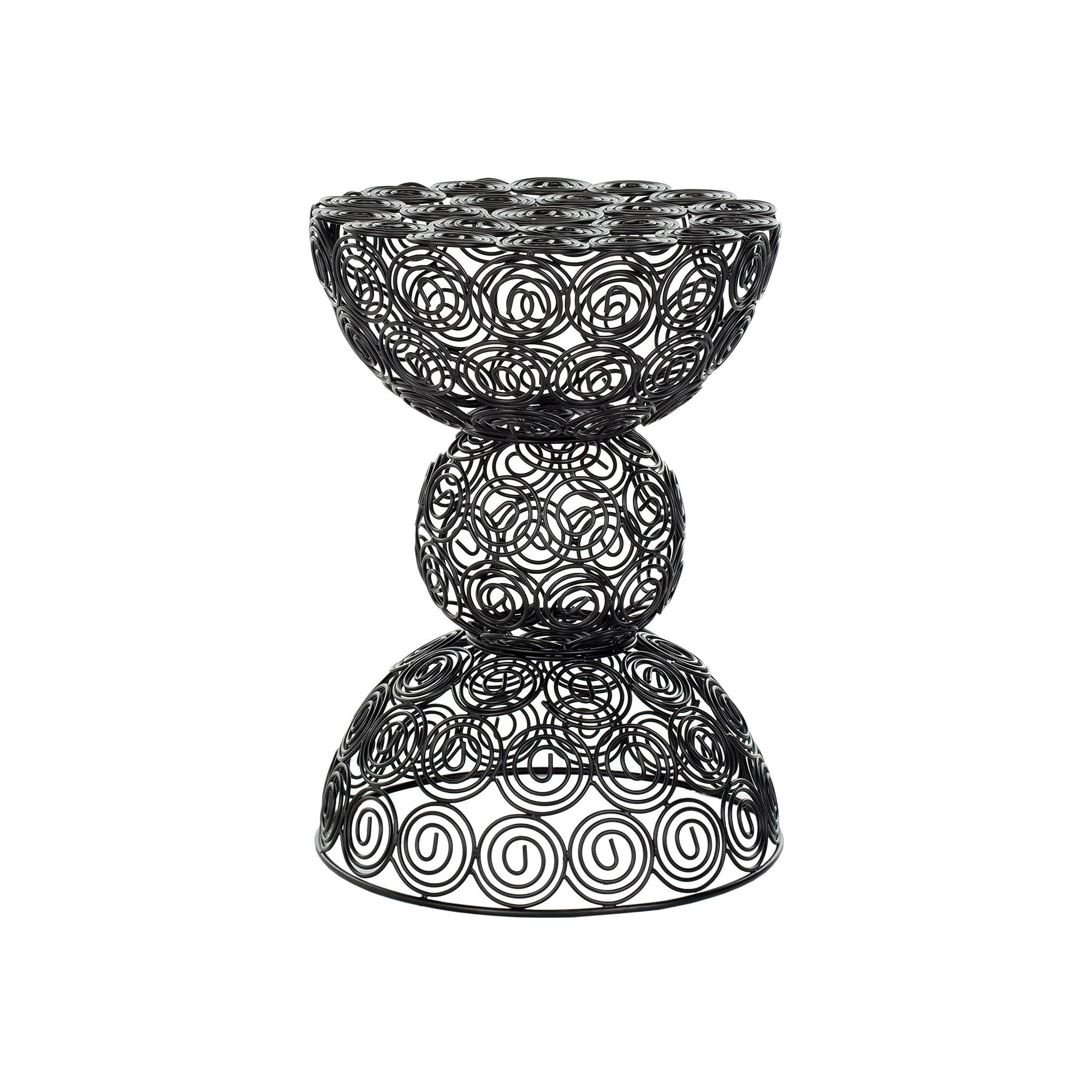 Safavieh Leila Iron Wire Stool, Black