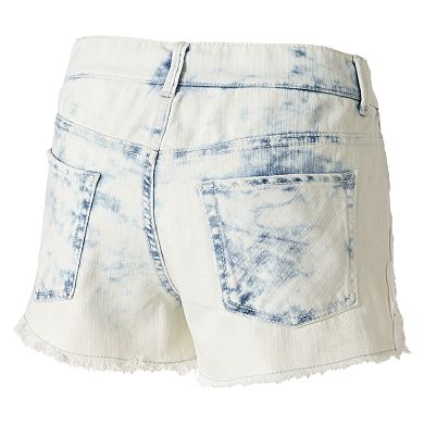 Mudd® High Rise Crochet Denim Shortie Shorts - Juniors
