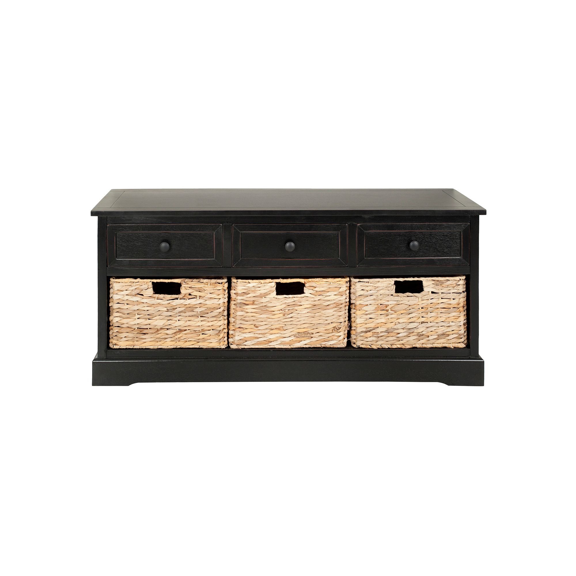 Safavieh Damien Storage Unit, Distressed Black