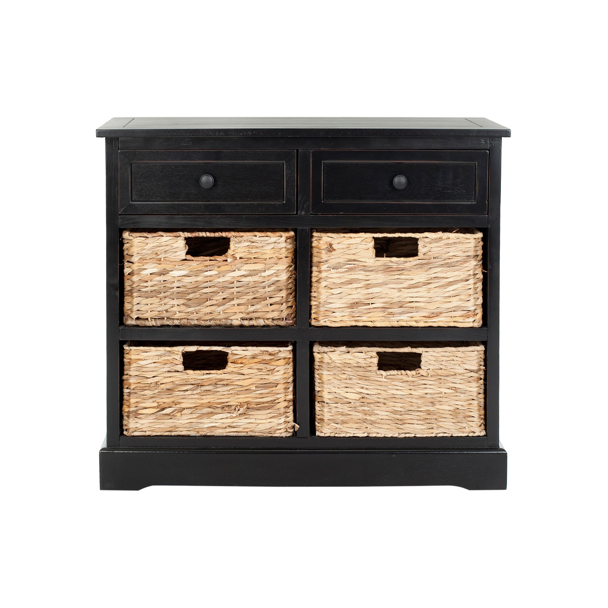 Safavieh Herman Storage Unit, Distressed Black