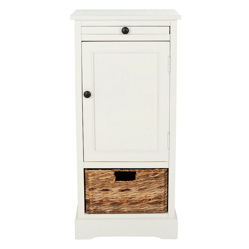 SAFAVIEH Raven Tall Storage Unit Distressed Cream