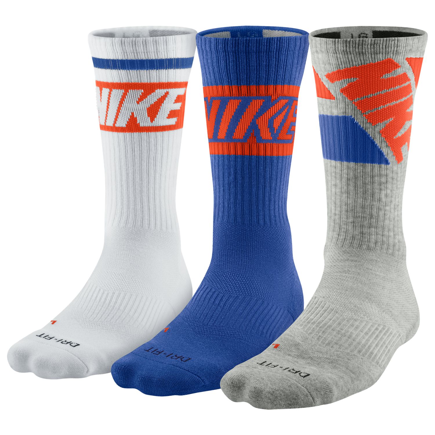 white and orange nike socks