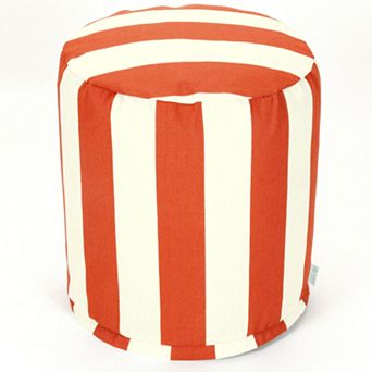 Majestic Home Goods Striped Small Pouf Ottoman