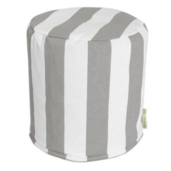 Majestic Home Goods Striped Small Pouf Ottoman