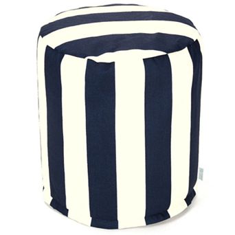Majestic Home Goods Striped Small Pouf Ottoman