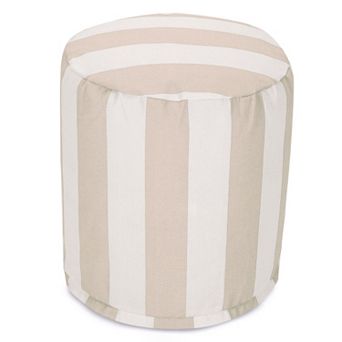 Majestic Home Goods Striped Small Pouf Ottoman