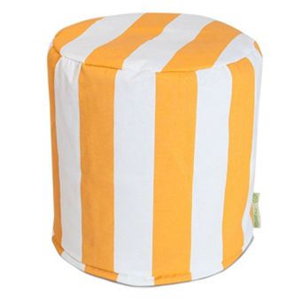 Majestic Home Goods Striped Small Pouf Ottoman