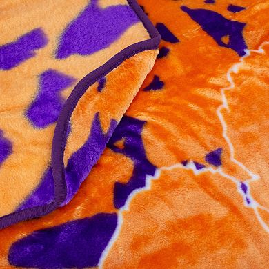 College Covers Clemson Tigers Raschel Throw Blanket