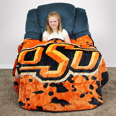 College Covers Oklahoma State Cowboys Raschel Throw Blanket