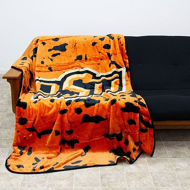 College Covers Oklahoma State Cowboys Raschel Throw Blanket