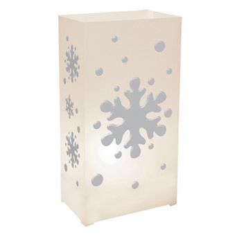LumaBase 12 pk Snowflake Plastic Luminaria Bags