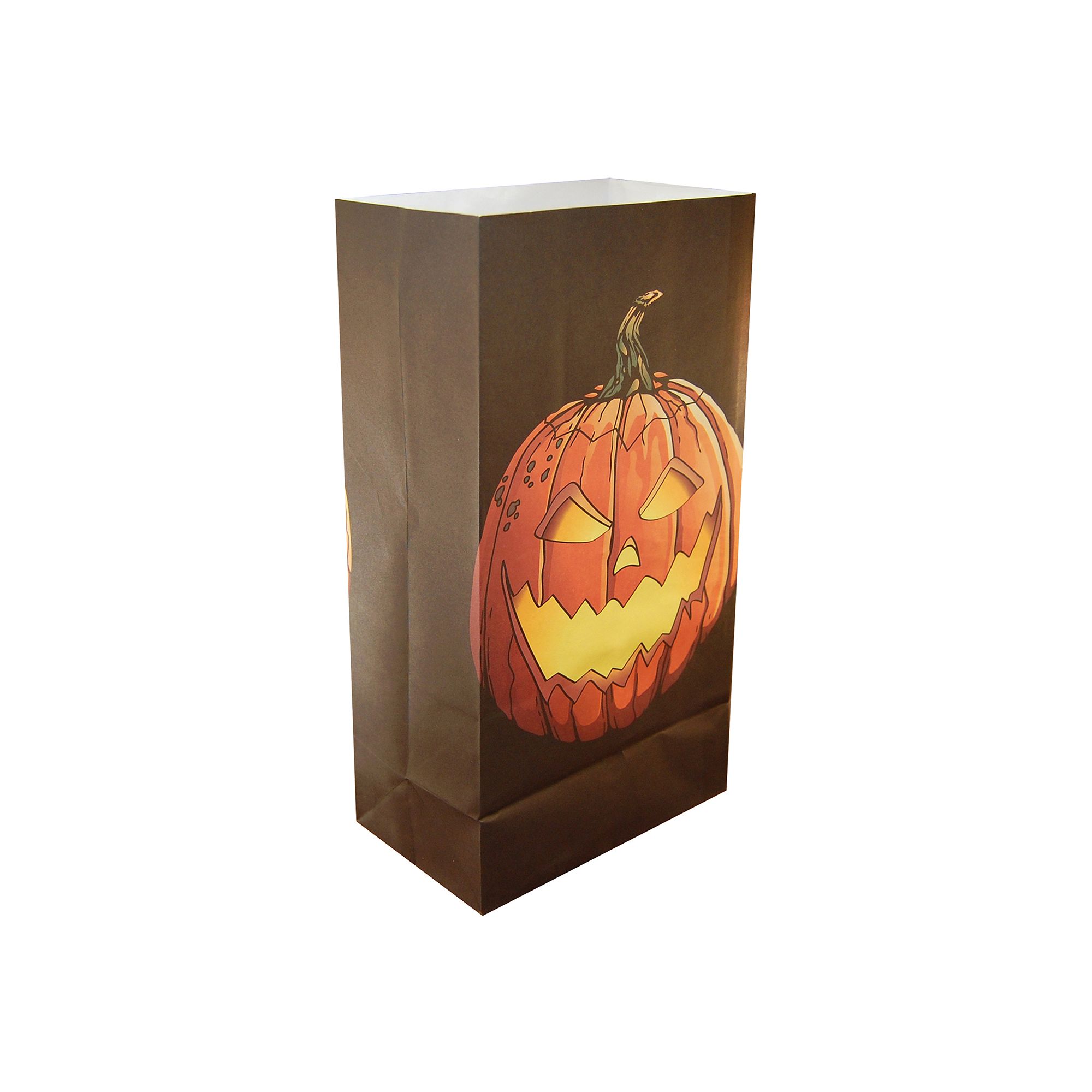LumaBase 24-pk. Jack-o-Lantern Luminaria Bags, Orange