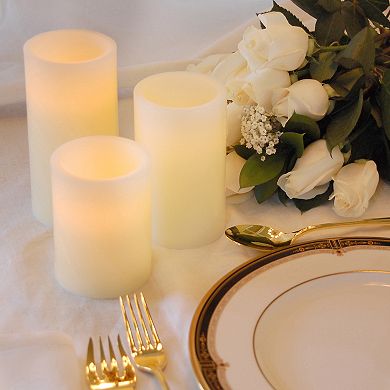LumaBase 3-pc. LED Round Candle Set