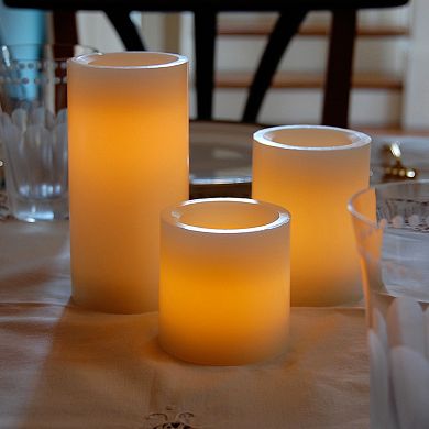 LumaBase 3-pc. LED Round Candle Set