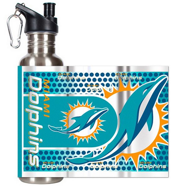 Miami Dolphins CUSTOM Stainless Steel Hydro-Dipped Mini Football