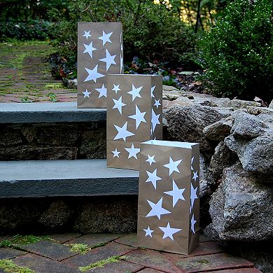 LumaBase 24-pk. Stars Luminaria Bags