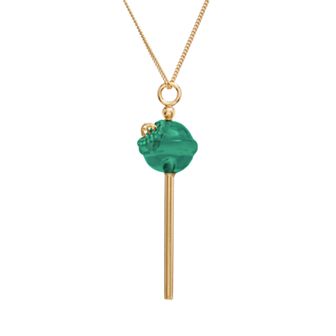 AMORE by SIMONE I. SMITH A Sweet Touch of Hope 18k Gold Over Silver Crystal Lollipop Pendant