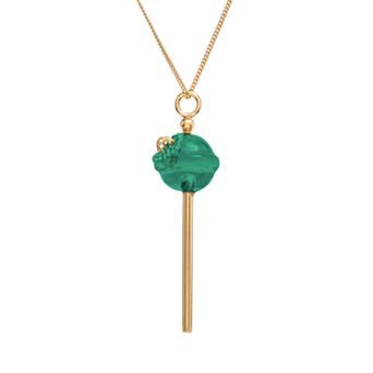 AMORE by SIMONE I. SMITH A Sweet Touch of Hope 18k Gold Over Silver Crystal Lollipop Pendant