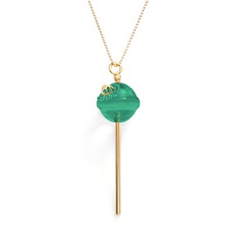 AMORE by SIMONE I. SMITH A Sweet Touch of Hope 18k Gold Over Silver Crystal Lollipop Pendant